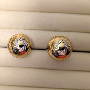 Vintage Gold and Silver Tone Etched Cufflinks